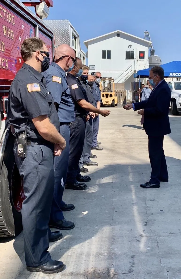 Charles Williams addressing Law Enforcement